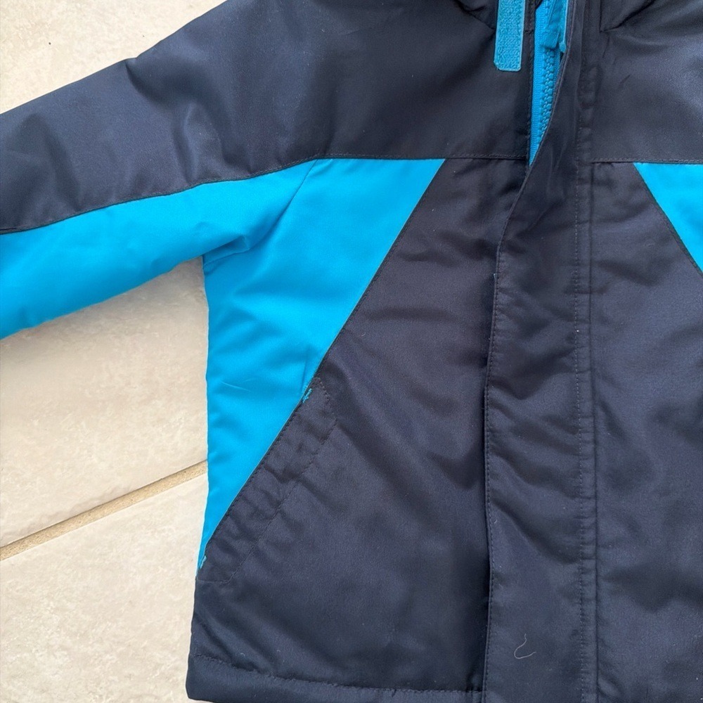 Vintage Y2K water repellent CIRCO SZ 18 MOS Blue Color Block HOODED ZIP JACKET - Picture 11 of 16